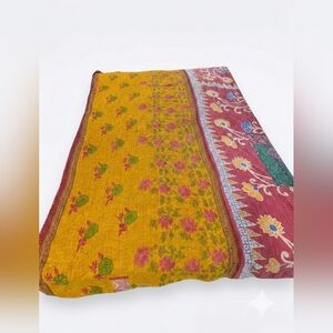 Vintage Handmade Kantha Stich Sofa Throw/ Beach Throw / Camper Van / Boho/Hippie